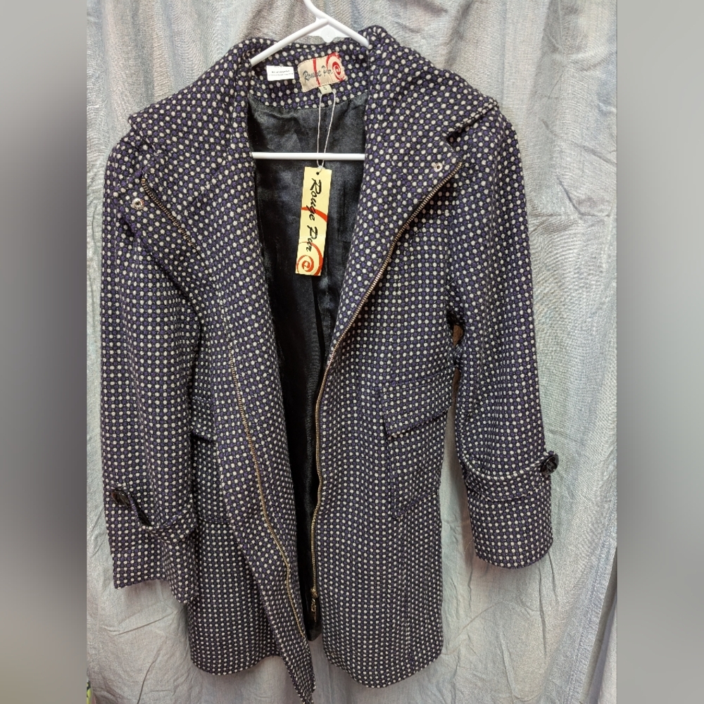 Rouge Purple and White Polka Dot Jacket